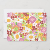 Invitation Le ressort lunatique fleurit l'invitation chic de (Dos)