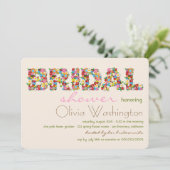 Invitation Le ressort nuptiale de couleurs fleurit (Debout devant)