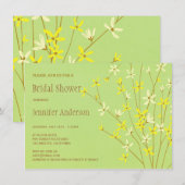 Invitation Le ressort sauvage fleurit la Fête de la mariée de (Devant / Derrière)