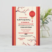 Invitation Le restaurant chinois Anniversaire de fête Emporte (Debout devant)