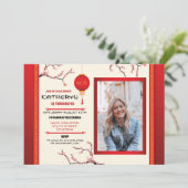 Invitation Le restaurant chinois de fête d'anniversaire en ph (Debout devant)