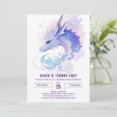 Invitation Le rêve d'anniversaire d'Enchanted Dragon (Debout devant)