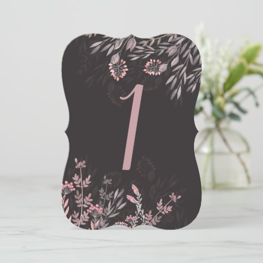 Invitation Le rêve d'une nuit d'été Table 1 double face (Debout devant)