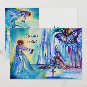 Invitation LE ROI ARTHUR, LA DAME DU LAC ET EXCALIBUR glace
