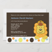 Invitation Le roi de la Jungle Lion 5x7 Baby shower Invitatio (Devant)