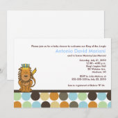 Invitation Le roi de la Jungle Lion 5x7 Baby shower Invitatio (Devant / Derrière)