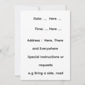 Invitation Le Roi du Grill Barbecue de Jardin (Dos)