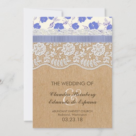 Invitation Le Romantique Lacey Rêve De Fleurs (Devant)