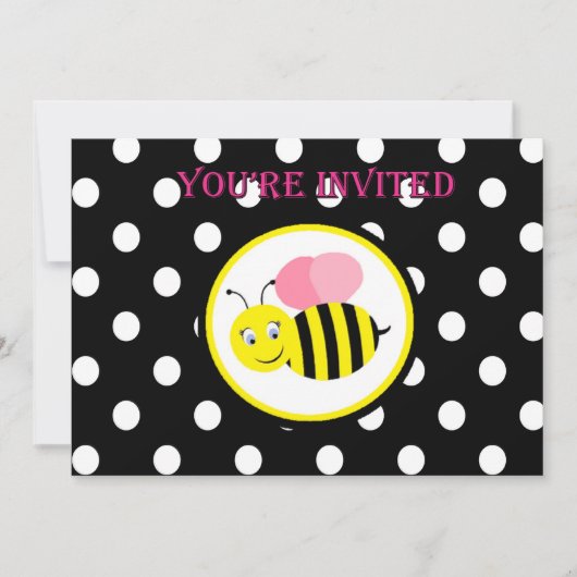 Invitation Le ronflement gaffent l'invitation d'abeille - (Devant)