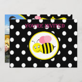 Invitation Le ronflement gaffent l'invitation d'abeille - (Devant / Derrière)