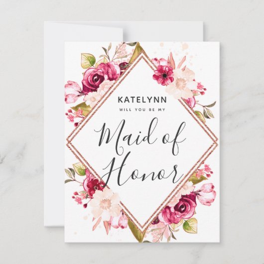 Invitation Le Rose de Bourgogne Gold sera-t-il ma servante d' (Devant)