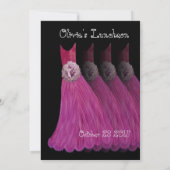 Invitation Le rose de brunch de demoiselle d'honneur habille (Dos)