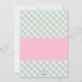 Invitation Le rose de voiture d'enfant arrosent l'invitation (Dos)