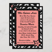 Invitation Le rose d'impression de zèbre tient le premier (Devant / Derrière)