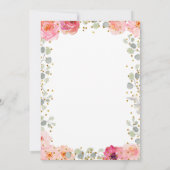 Invitation Le rose et l'or de fille notre citrouille tourne (Dos)