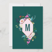 Invitation Le rose fleurit le bonbon vert 16 à jade (Dos)