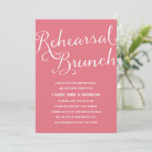 Invitation Le rose rougissent brunch chic rustique de (Debout devant)
