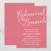 Invitation Le rose rougissent brunch chic rustique de (Devant / Derrière)