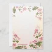 Invitation Le rose vintage fleurit la fête d'anniversaire (Dos)