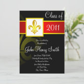 Invitation Le rouge du lycée sur le noir (Debout devant)