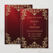 Invitation Le rouge évoque le luxe (Devant / Derrière)