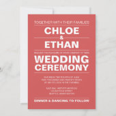 Invitation Le rouge gardent le calme et se marient aux (Dos)