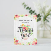 Invitation Le Rustique Mason Jar Serez-Vous Ma Fille Fleur (Debout devant)