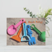 Invitation Le sable joue l'invitation (Debout devant)