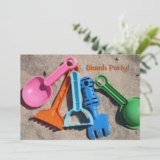 Invitation Le sable joue l'invitation (Debout devant)