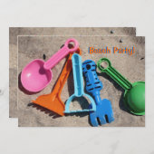 Invitation Le sable joue l'invitation (Devant / Derrière)