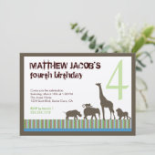 Invitation Le safari barre l'invitation (Debout devant)