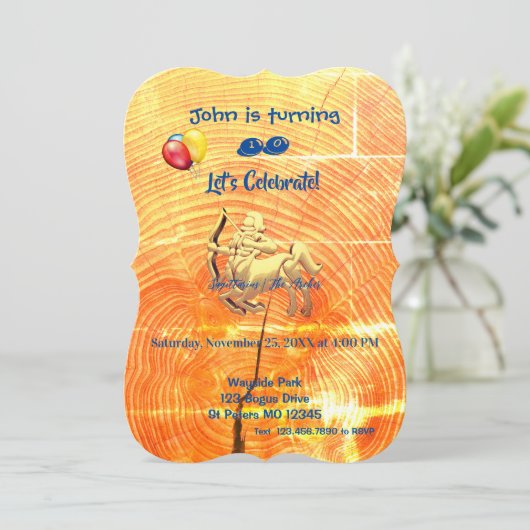 Invitation Le Sagittaire (22 novembre – 21 décembre) (Debout devant)