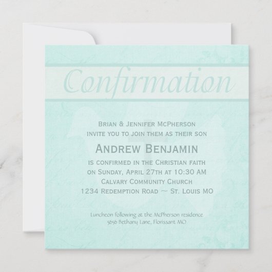 Invitation Le Saint-Esprit de confirmation a plongé avec (Devant)