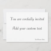 Invitation Le Sanctuaire, L'Invitation De La Frémaçon (Dos)