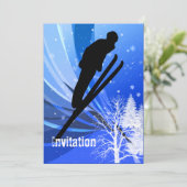 Invitation Le saut à ski au vent (Debout devant)