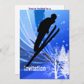 Invitation Le saut à ski au vent (Devant / Derrière)