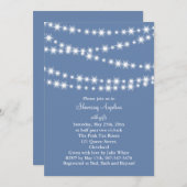 Invitation Le scintillement bleu-clair allume l'invitation de (Devant / Derrière)