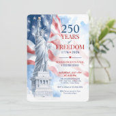 Invitation Le Semiquincentenaire de l'Amérique 250 Ans de Lib (Debout devant)