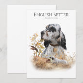 Invitation Le Setter anglais, la chasse à la passion (Devant / Derrière)