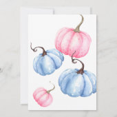 Invitation Le sexe citrouille révèle le modèle rose et bleu (Dos)