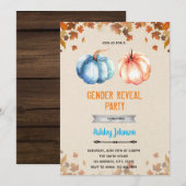 Invitation Le sexe Citrouille révèle l'invitation à la douche (Devant / Derrière)