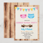 Invitation Le sexe de la couche révèle l'invitation de la par (Devant / Derrière)