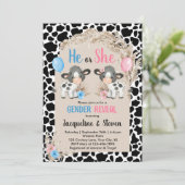 Invitation Le sexe de la ferme de vache révéler l'invitation  (Debout devant)