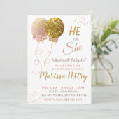 Invitation Le sexe des ballons révèle l'invitation du parti,  (Debout devant)