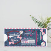 Invitation Le sexe du bébé révèle Baseballs ou Bows tombola d (Debout devant)