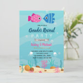 Invitation Le sexe du poisson révèle l'invitation du parti (Debout devant)