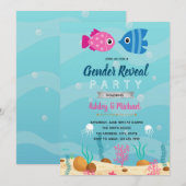 Invitation Le sexe du poisson révèle l'invitation du parti (Devant / Derrière)