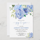 Invitation Le Sip de bébé et voient les aquarelles florales (Devant)