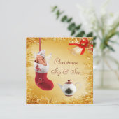 Invitation Le Sip de Noël et voient le baby shower de bébé et (Debout devant)