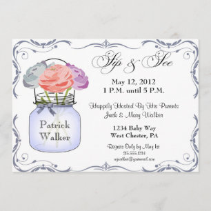 Invitation Le Sip de pot de maçon et voient l'invitation de